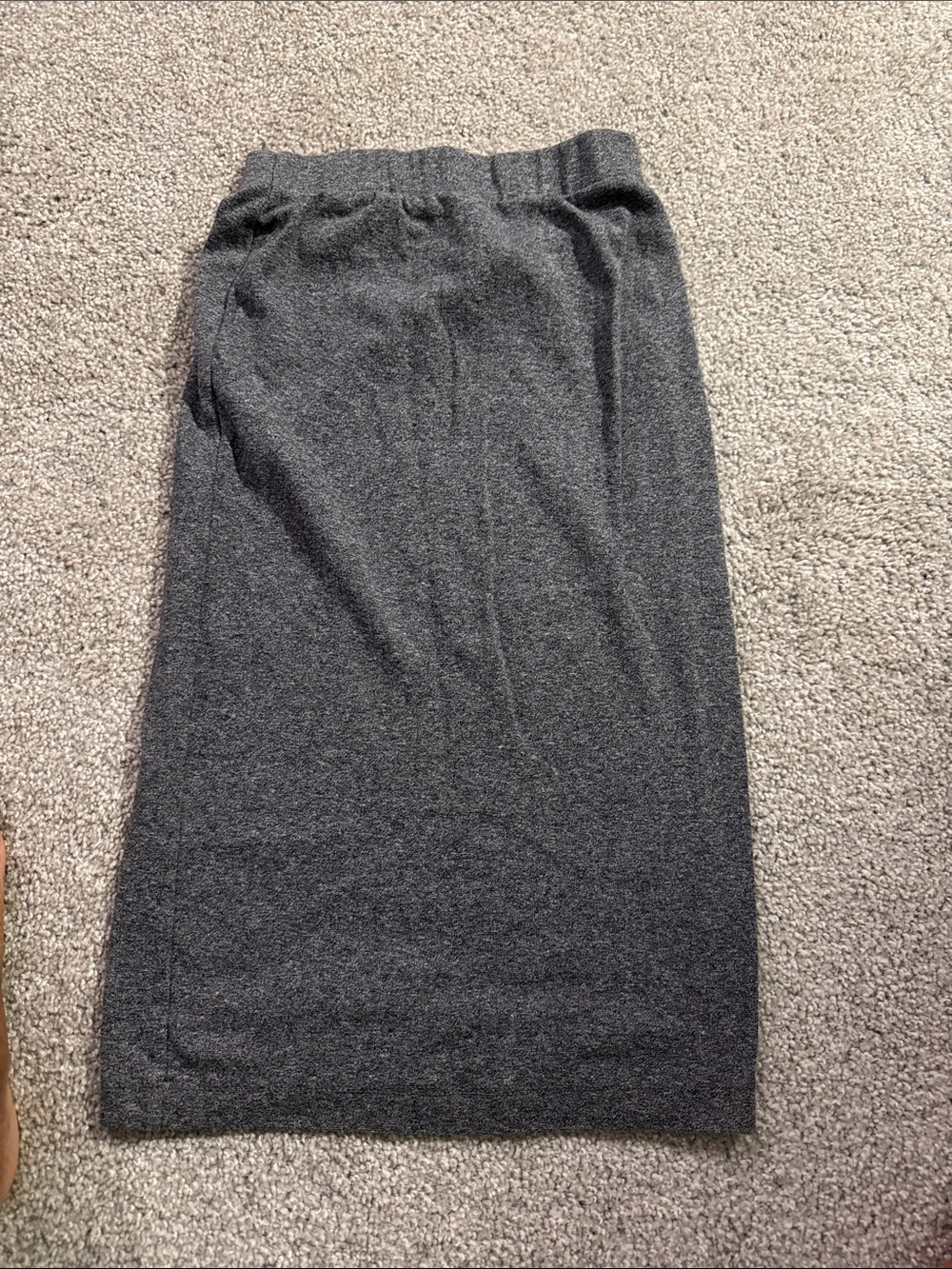 Divided Charcoal Gray Midi Knit Skirt